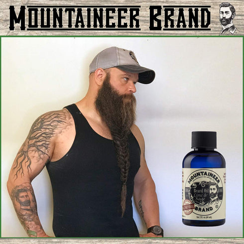 Mountaineer Brand Natural Beard Oil with Lime & Sage Scent, Hydrates and Conditions Beards, 2oz