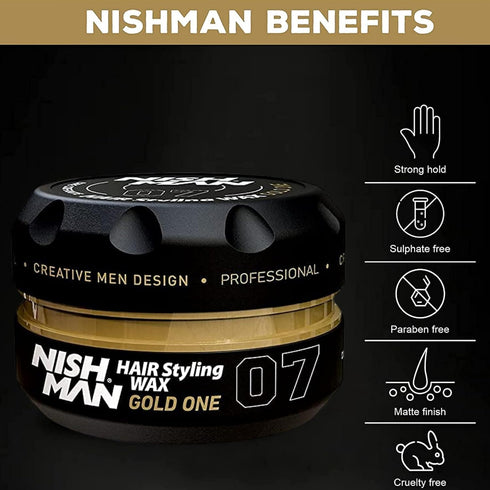 nishman Hair Styling Wax Gold One 150 ml