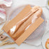 OFFIGAM 50pcs Packaging Kraft Paper Bakery Bread Bags with Window Large Size Greaseproof Food Storage Pouches