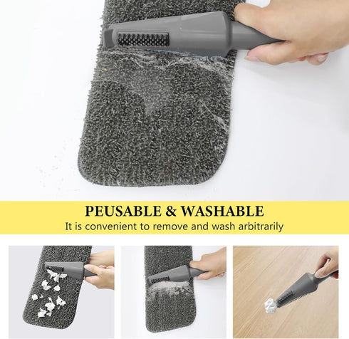 NileHome Spray Mop for Floor Cleaning - Dust Mop with 3 Washable Pads and 400ml Refillable Bottle for Household