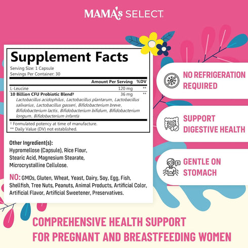 Mama's Select Prenatal Probiotics for Pregnant Women – Supports Pregnancy, Postnatal, Lactation & Digestion