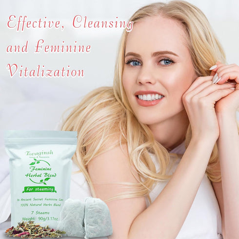 Yoni Herbs for Women Cleansing, 100% Natural V Steaming Herbs, 7 Filter Bags, 3.17oz