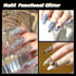 Allstarry Diamond Nail Glitter, 4 Colors Sparkling Korea Reflective Glitter Dust for Nail Art, Gel Polish Crafts, Disco