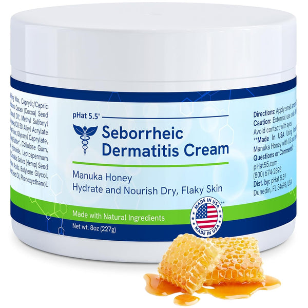 pHat 5.5 Seborrheic Dermatitis Moisturizing Cream & Face Lotion for Women, 8oz