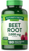 Nature's Truth Beet Root Capsules, 2,000mg, 180 Count, Non-GMO and Gluten Free Dietary Supplement