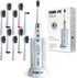 Solo Electric Toothbrush with 10 Brush Heads + 1 Interdental, Charcoal Bristles, Rechargeable, 3 Brush Modes