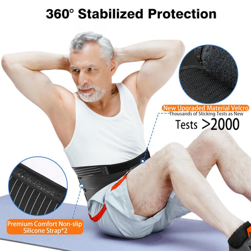 Back Brace for Lower Back Pain, Bionic Spine Design with 2 Reusable Ice Packs, Cold Pad for Sciatica, M