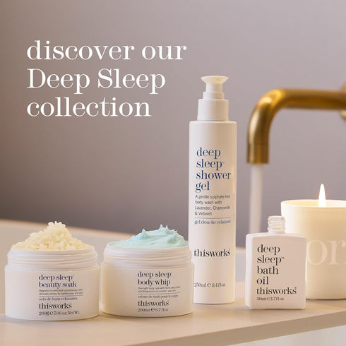 Set 75ml 5ml ($42 Set) This Works Deep Sleep Pillow Talk Natural Sleep Remedy Duo with Lavender, Camomile & Vetivert