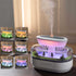 Pmxoaink Essential Oil Flame Diffuser 250ml - Aromatherapy Humidifier with 7 Colour Mood