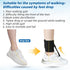 Tenbon Ankle Support Drop Foot Brace Orthosis - Adjustable Comfort Cushioned Wrap Compression for Improved Gait (Black)