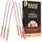 MasterMedi Pure Copper Tongue Scraper - Tongue Scrubber for Bad Breath, Easy to Use, Tongue Cleaner for Oral Care &