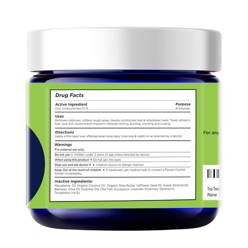 Tea Tree Oil Balm – Moisturizer for Dry Cracked Feet, Hydrates & Soothes Irritated Skin, Made in USA
