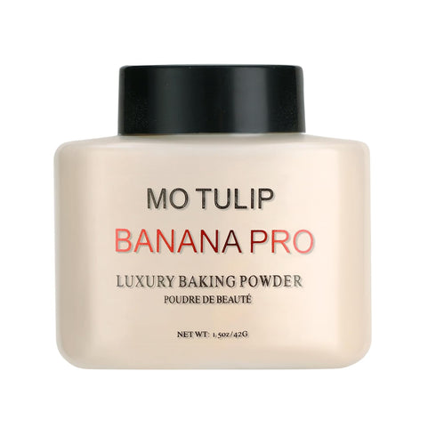 MO TULIP Banana Pro Loose Baking Powder, 1.5 oz, Long Lasting Make Up Setting Powder for Medium Skin Tones