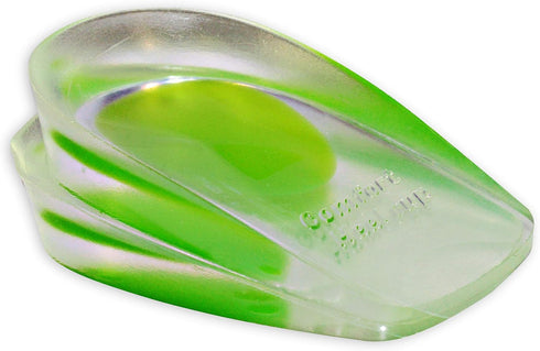 2 Pack KidSole Shock Absorbing Lightweight Gel Heel Cups for Kids with Sensitive Heels, Green Size 2-6