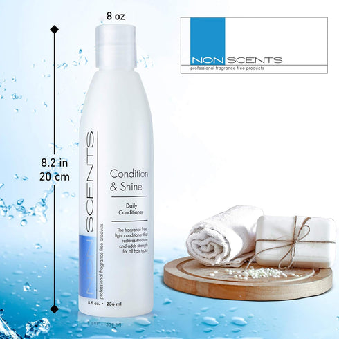 Nonscents Original Formula Fragrance Free Conditioner for Dry Hair, Natural Cruelty Free & Sulfate Free Conditioner