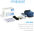 mibest OLED Finger Pulse Oximeter, Dual Color O2 Meter in White/Light Blue