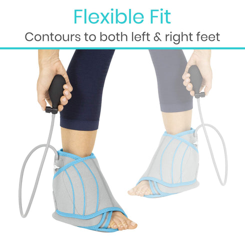 Vive Compression Ankle Ice Pack Wrap for Foot Pain Relief, Soft Cold Brace for Swelling, Sprains, Fractures