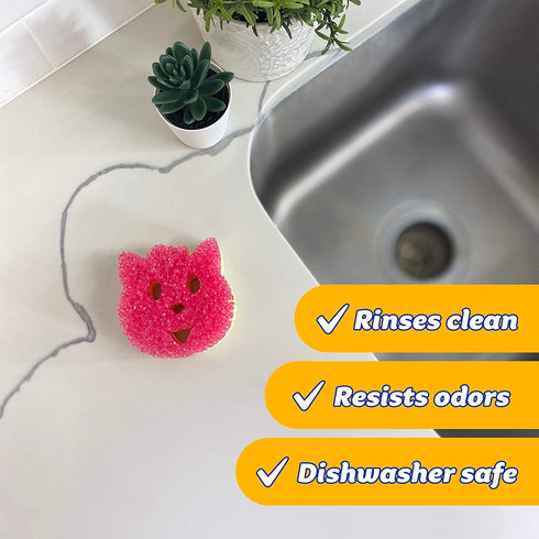Scrub Daddy Format: Kitchen Mommy (1ct) Scrub Daddy Scrub Special Edition Pets Cat - Scratch-Free Multipurpose Dish