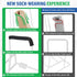 Hiumtree (<18), Compression Sock Aid Device Stocking Donner for Seniors, Adaptive Sock Putting-On Tool, Medium Calf