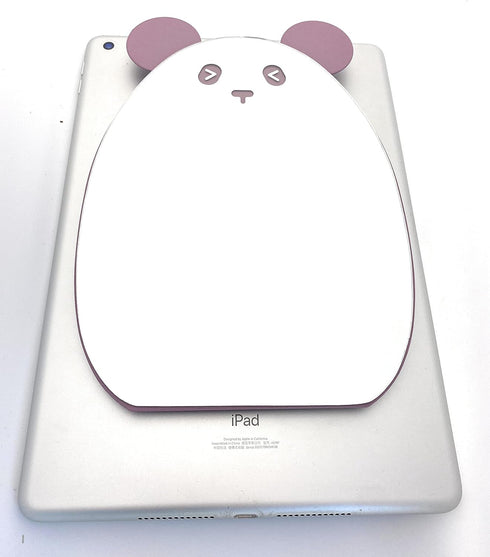 Kids Makeup Mirror, Kawaii Compact Desktop Mirror for Girls, Purple Panda with Stand, Cute Table Mirror for Desk