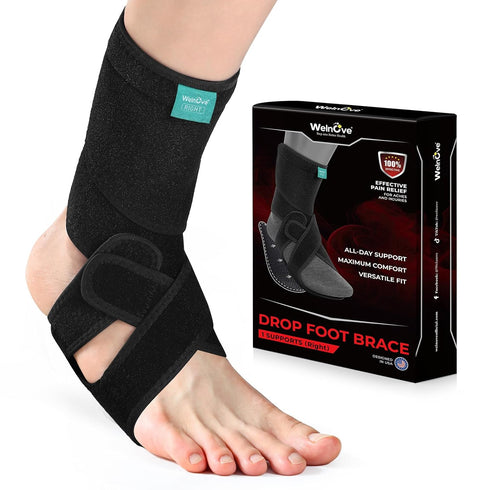 Welnove Foot Drop Support Brace, AFO Ankle Stabilizer for Improved Walking, Aiding