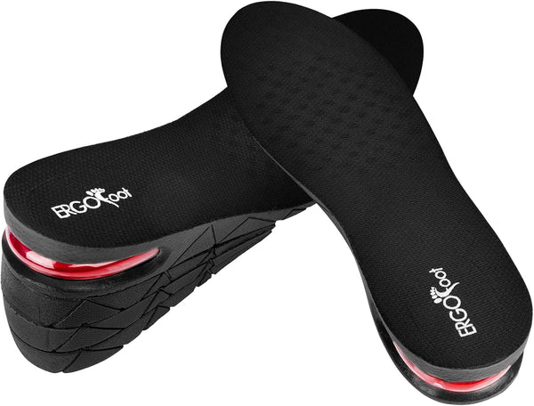 ERGOfoot Height Increase Insoles for Men Women - Adjustable Invisible Shoe Lifts & Height Boosters