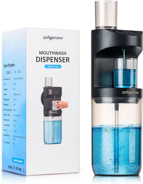 Set 2, ZOFGENOW Mouthwash Dispenser Cup of Transparent Oral Care Cup for Bathroom, Shower, Kitchen Sink, with Removable
