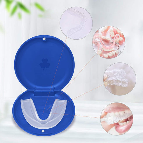(2 Pack) Solid Orthodontic Retainer Cases (Blue)
