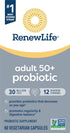 Renew Life Probiotic Adult 50 Plus Capsules, Daily Supplement for Urinary, Digestive, Immune Health, 60 Count