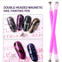 WOKOTO 5Pcs Nail Magnet Tool Set, Double Head Flower Design, Cat Eye Magnets for Nail Art Polish