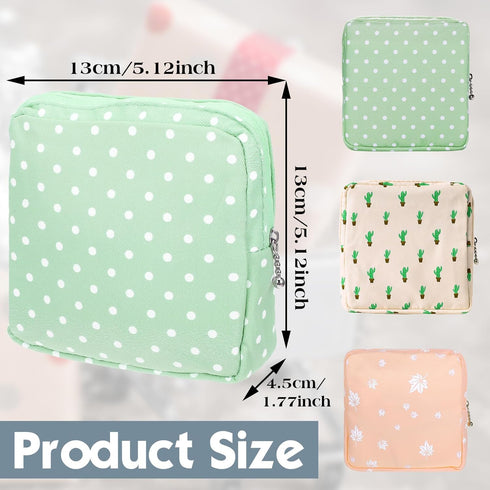 Ymapinc 3Pcs Pad Bags for Period, Sanitary Pad Pouch, Sanitary Napkin Storage Bag, Tampon Holder for Purse, Portable