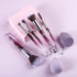 XMOSNZ Makeup Brushes, 15pcs Crystal Handle Highlighter Foundation Brush Set with 4 Makeup Sponges
