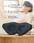 Sleep Mask, Eye Mask for Sleeping, 3D Contoured Cup No Eye Pressure, 100% Blocking Light, Adjustable Strap, Black
