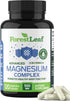 ForestLeaf Magnesium Complex 500mg Capsules - Magnesium Supplement for Sleep & Constipation - 120 Ct for Women