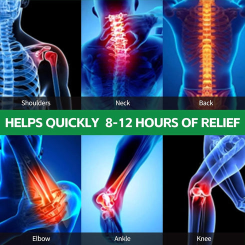 40PCS Natural Knee Relief Patches, Warming Herbal Patches for Long Lasting Joint Pain Reduction
