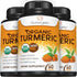USDA Certified Organic Turmeric Supplement, 1,400mg Turmeric per Serving, Organic Black Pepper, 60 Count