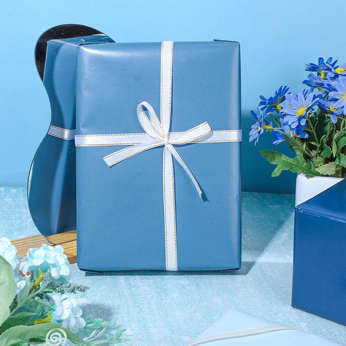 Whaline Dusty Blue Wrapping Paper, 4 Colors Gradient Blue Gift Wrap Paper for Wedding Birthday Baby Shower Supplies