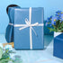 Whaline Dusty Blue Wrapping Paper, 4 Colors Gradient Blue Gift Wrap Paper for Wedding Birthday Baby Shower Supplies