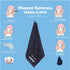 White Classic Bleach Safe Black Makeup Washcloths, 6 Pack - Super Soft Luxury Cotton Towels for Cleansing