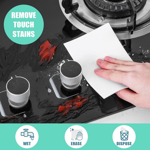 200 Pack Eraser Sheets Disposable Cleaning Sponge Thin Melamine Foam Sponge Wipes for Bathroom Kitchen Dish Furniture,
