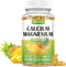 Calcium Magnesium Zinc Gummies, 2:1 Ratio with Vitamin D3, K2, B6, B12 for Bone Strength, 60 Gummies