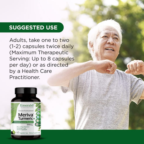 EMERALD LABS Meriva Turmeric Plus - Formulated with Turmeric, OptiMSM, PureWay C - Antioxidant Properties - 60