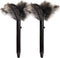 Retractable Ostrich Feather Duster for Cleaning, Fluffy Natural Feather Duster with Retractable Handle, 15 inch
