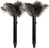 Retractable Ostrich Feather Duster for Cleaning, Fluffy Natural Feather Duster with Retractable Handle, 15 inch