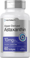 Horbaeach Astaxanthin 10mg, 60 Softgels, Algae Derived Non-GMO, Gluten Free Supplement