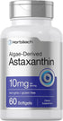 Horbaeach Astaxanthin 10mg, 60 Softgels, Algae Derived Non-GMO, Gluten Free Supplement