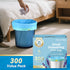 Wowflash 300 Count 15 4 Micron Extra Thick Gallon Drawstring Small Trash Bags, Sturdy & Tear-Resistant Small Garbage