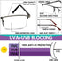 JJWELL 3 Pack Blue Light Reading Glasses for Men, Lightweight Metal Rectangle Semi Rimless Anti Eyestrain Eyeglasses