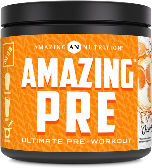 Amazing Nutrition Amazing PRE | Ultimate Pre-Workout Supplement, 30 Servings, 2.5 Grams BCAA Per Serving