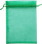 50 Pieces Gift Wrap Bags, 5x7 inches Green Organza Sheer Fabric, Drawstring Present Bags for Baby Shower
